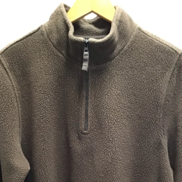 L.L. Bean Brown Zip Up Fleece Top - Picture 2 of 4